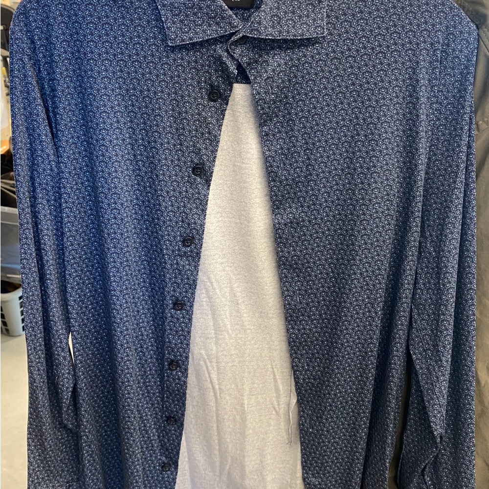 Canali Blue Lightweight Shirt Jacket